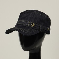 Unisex Jeans Denim Flache Krempe Baseball Cap Retro Verstellbar Militär Stil Hut