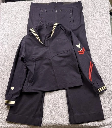 VTG US Navy Enlisted Uniform 46R 40x32 Crackerjack 1960s Vietnam Era Military