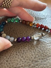 Bracciale Bracciali Pietre Dure  Palline Opalina  Agata Ametista Avventurina..