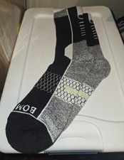 Bombas Mens L Crew Socks Mid Calf Geometric B...