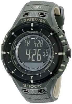 Timex Men's T49612 Expedition Trail Series Black and Green Watch Olive/Black 