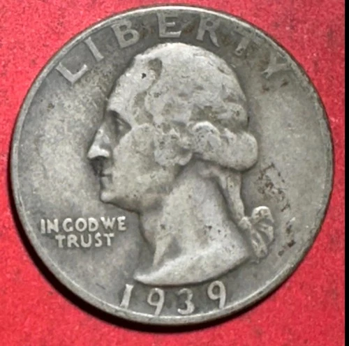 1939D US Washington SILVER Quarter! "Denver" Mint! VF! Old US Coin!