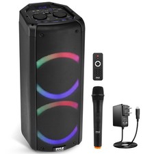 Pyle Portable Bluetooth PA Speaker - 240W Dual 6.5" 240 watts, Black