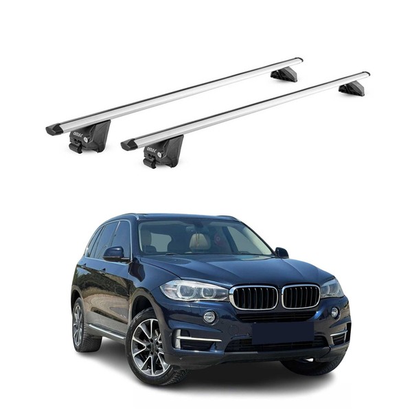 DachträGer GrundtäGer FüR BMW X5 F15 G05 2013-2026 100Kg Alu Silber 2 Tlg ABE-image