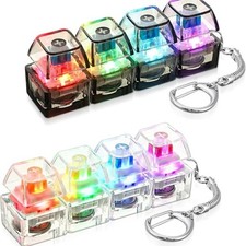 Keyboard Fidget Toys for Adults Keyboard Clicker with LED Light Keychain Fidget