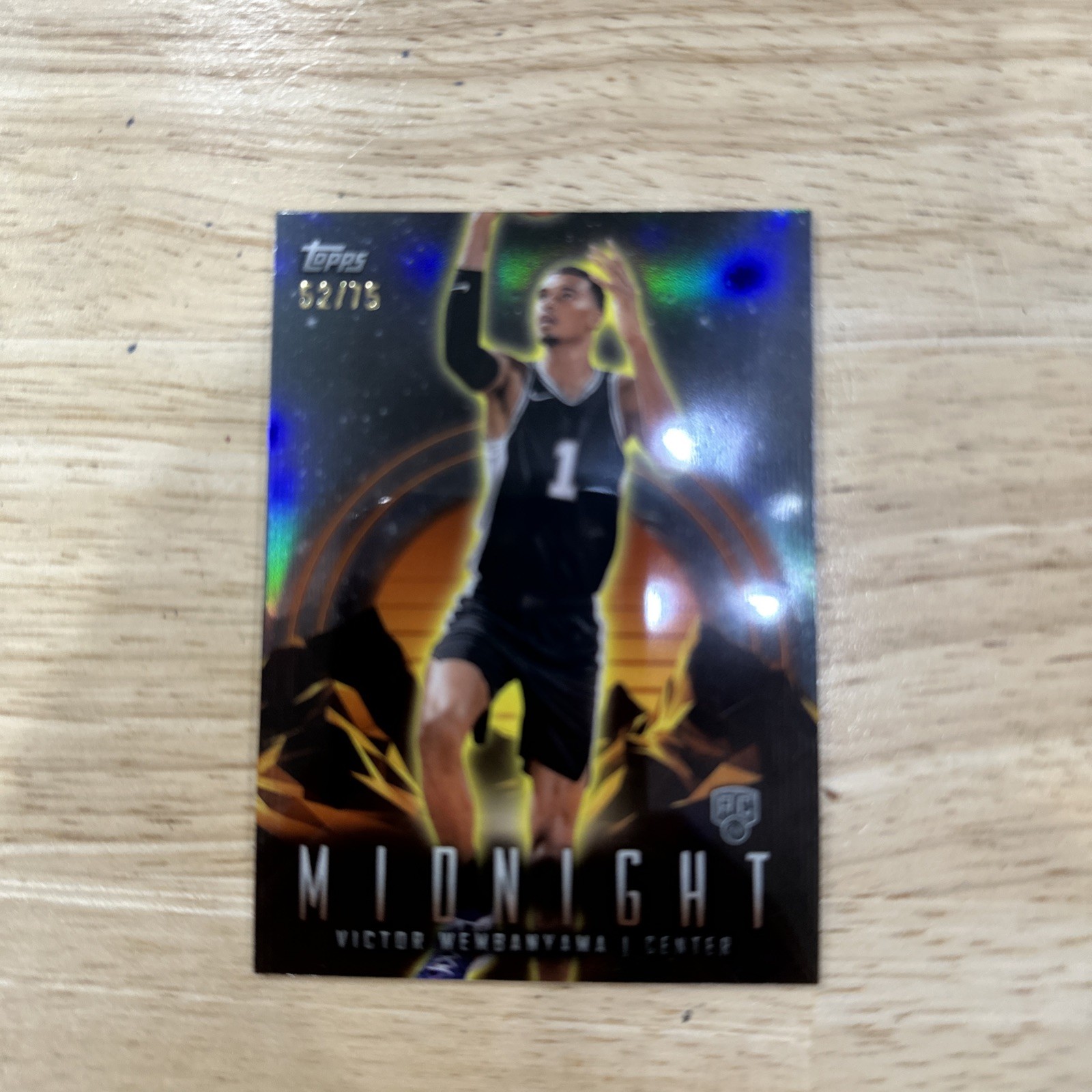 2023-24 Topps Midnight Victor Wembanyama RC Dusk Rookie #52/75 Spurs