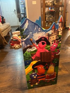 Vintage Nickelodeon The Backyardigans Children's Wooden Sling Bookshelf Storage