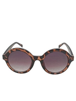 VERO MODA runde Sonnenbrille Damen Sonnenbrille schwarz-hellorange Casual-Look