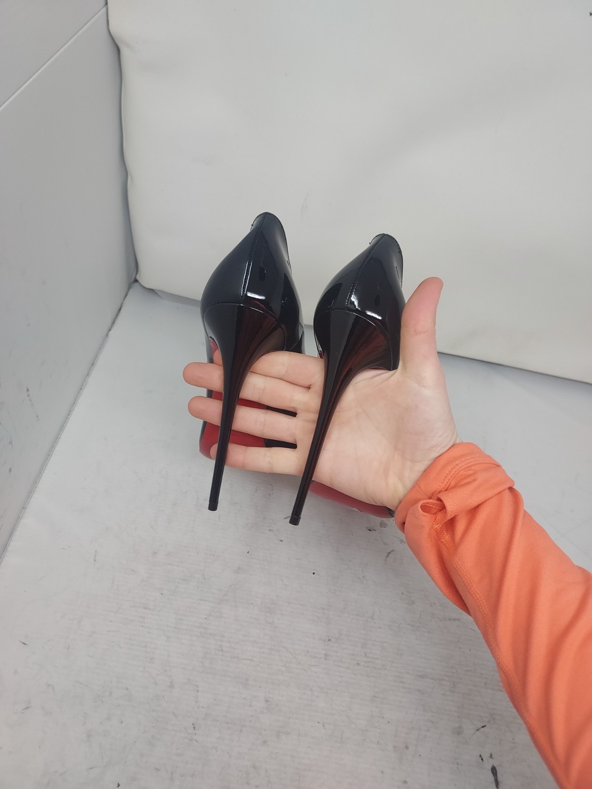 Christian Louboutin EU 42.5 US 12.5 Women NEW So Kate Black Patent Leather Pump