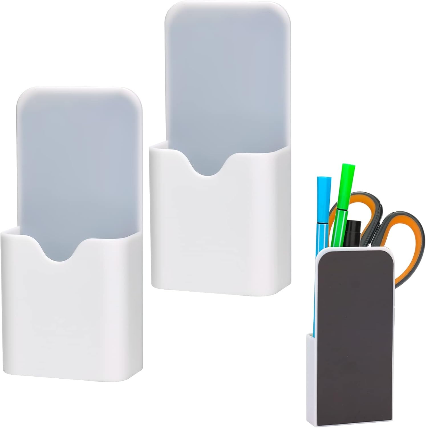 LUTER 2pcs Magnetic Pen Marker Holders, Dry Erase Marker Magnetic Cup Holder Or