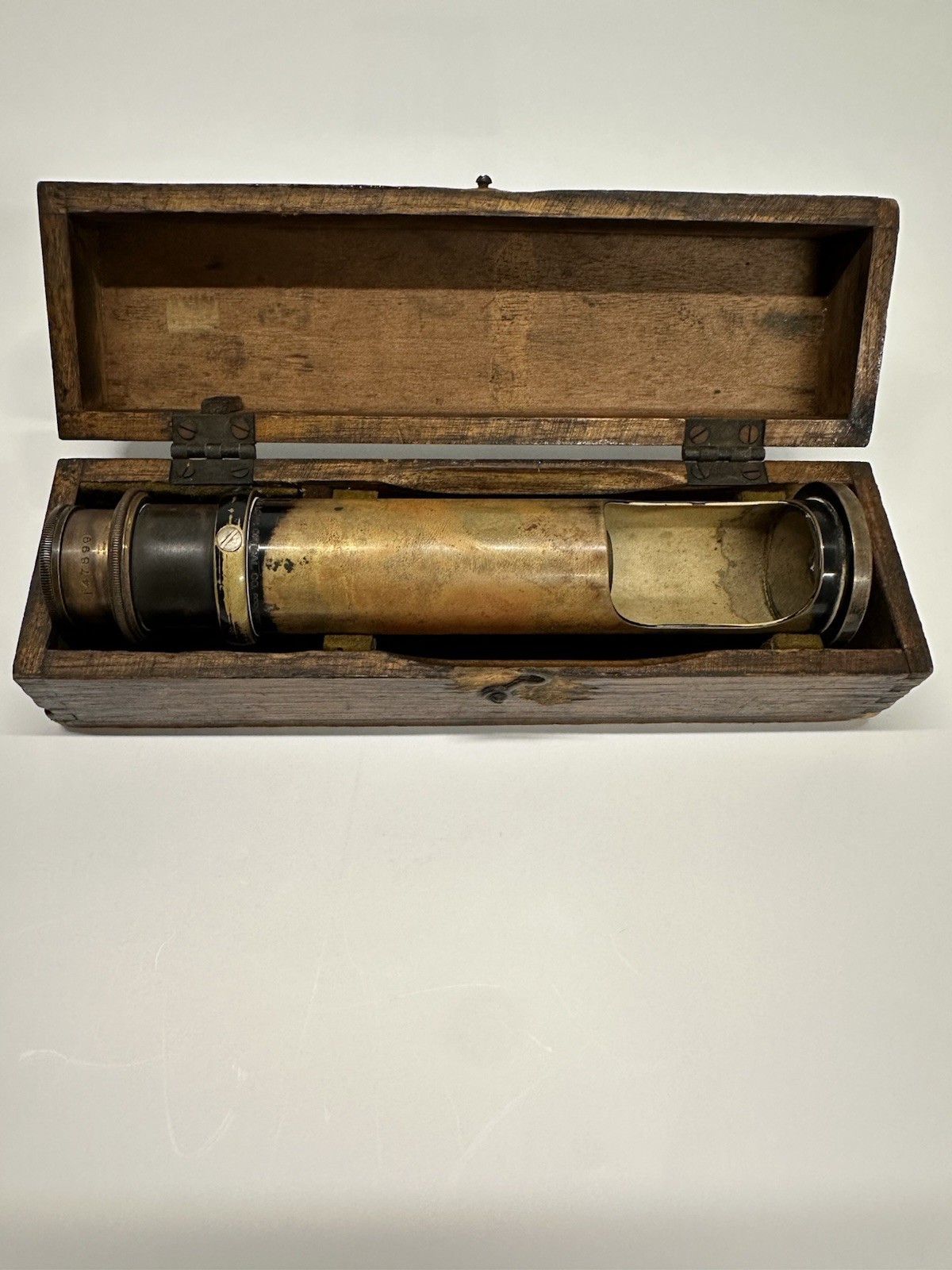 Bausch Lomb Brinell Field Microscope Brass Barrel with Box
