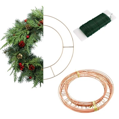 CALIKO 20 PCs Flat Floral Wire Rings 8" 10" 12" 14" 16" Wreath Making Frame Decoration
