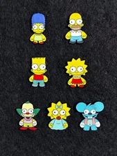 7Pcs The Simpsons Backpack Hat Lapel Pins Metal Badges Cartoon Gifts 1.2"