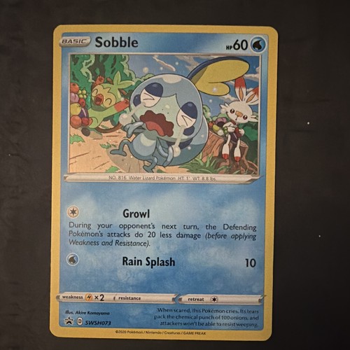 Pokémon TCG Sobble SWSH073 Sword & Shield Promo Cosmos Holo NM