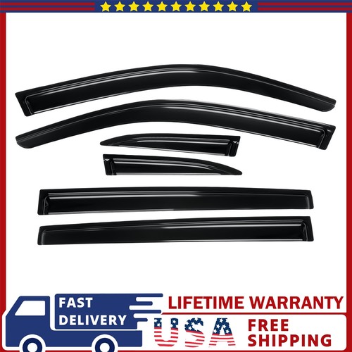 Rain Guards Tape-On for 2014-2019 Toyota Highlander 6pcs Set No Drilling