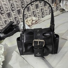 Vivienne Westwood Black pleated armpit bag