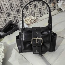 Vivienne Westwood Black pleated armpit bag