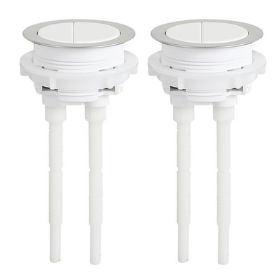 48mm Cistern Dual Flush Valve Push Button 2 Pack Tank Flush Valve Ceramic Pus...