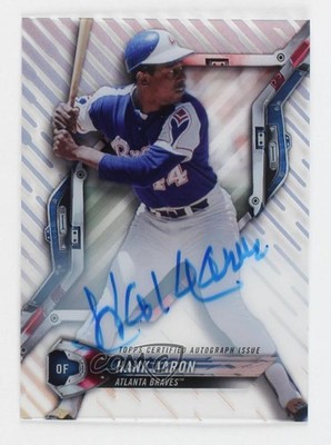 2016 Topps High Tek Auto Hank Aaron #HT-HA Auto HOF 0ne6