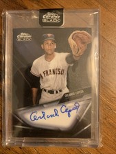 ORLANDO CEPEDA 2021 Topps Chrome Black On Card Auto #CBA-OC Giants