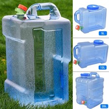Wasserbeh&auml;lter mit Hahn Griff 5/12/20 L Trinkwasserkanister Tragbarer Wassertank