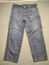 Tyndale Fire Resistant Jeans Mens 36x29 Med Blue Denim USA Made Work Welder EUC