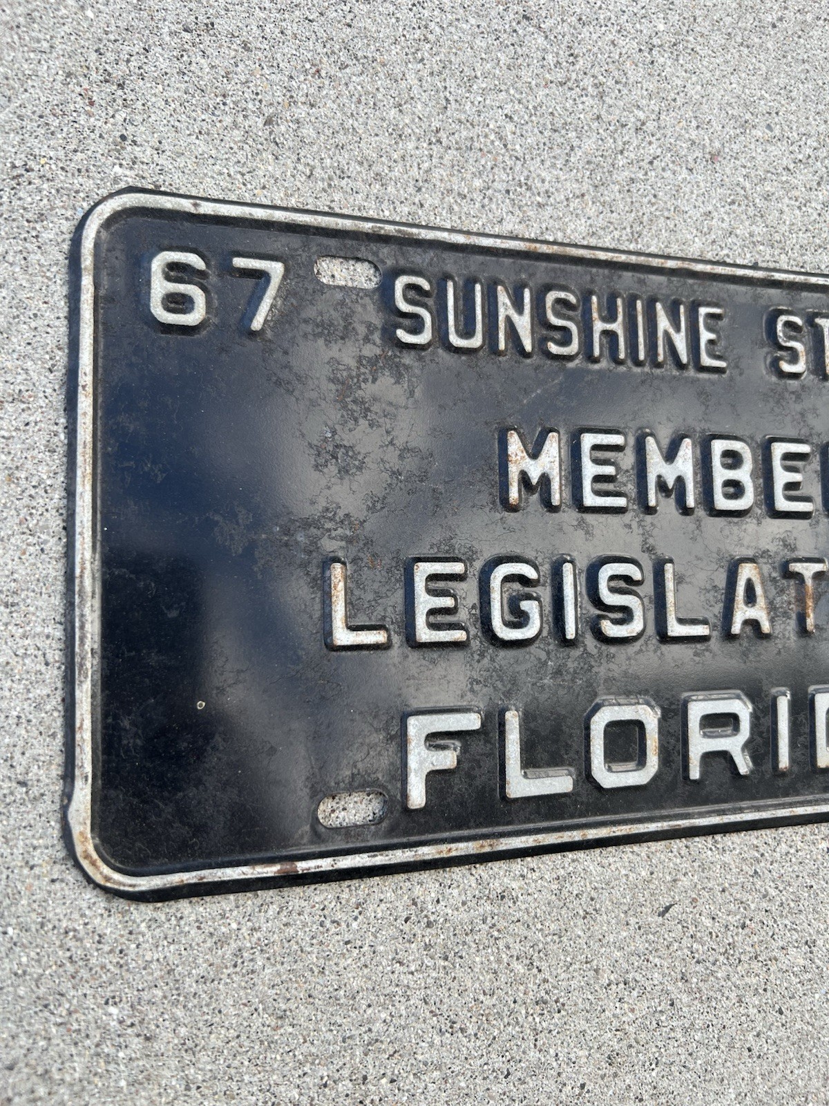 1967 1968 Florida License Plate MEMBER LEGISLATURE Booster Republican Democrat