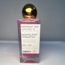 TRULY Birthday Sex Luxury Body Oil Vegan Clean Niacinamide Peptides 3.1 fl oz
