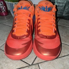 PUMA Orange Red Blue Lace Up Mid Top Mens Bas...