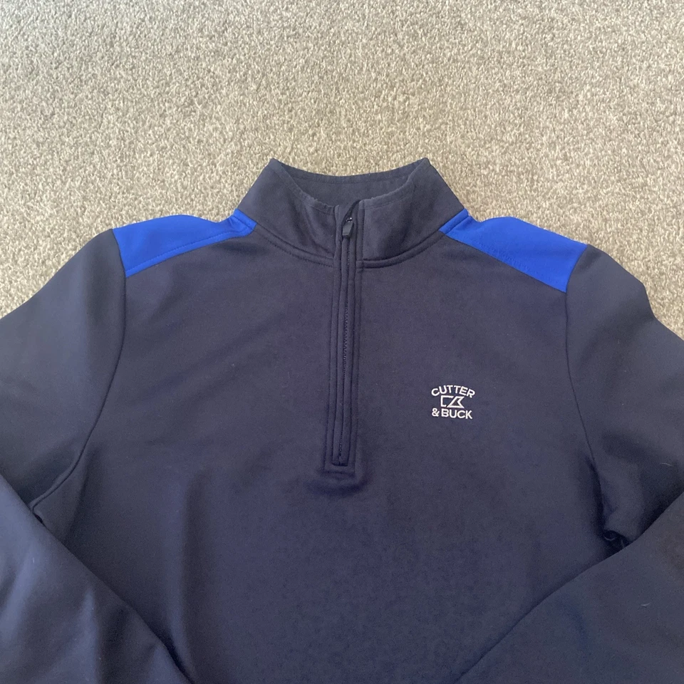Cutter & Buck Mens 1/4 Zipped Long Sleeve Golf Jumper Size Medium - Image 2 of 4