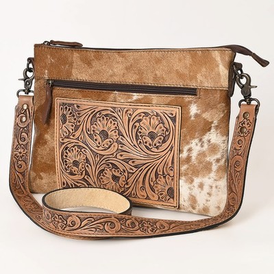 OH OHLAY OHG126 Cross Body Hand Tooled Hair-On Genuine Leather women bag