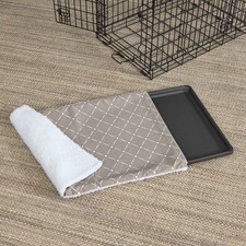 MidWest Homes for Pets Quiet Crate Pan Cover 36", Mushroom Diamond/Fleece