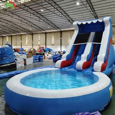 24FT Commercial PVC Inflatable Water Slide with Blower Kids Backyard Outdoor Fun