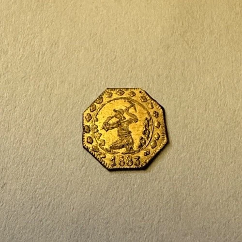 1883 CALIFORNIA GOLD CHARM MINER WITH PICK "Q" - Image 4 of 4