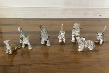 Schleich Safari Ltd Lot of 7 Big cats White Tigers snow leopards w/Cubs used