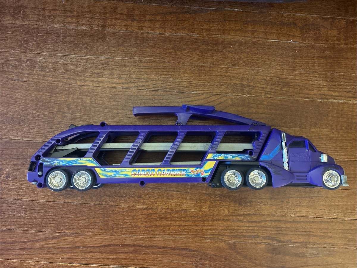 2000 Hot Wheels Semi Truck Cargo Car Carrier (PURPLE) | eBay