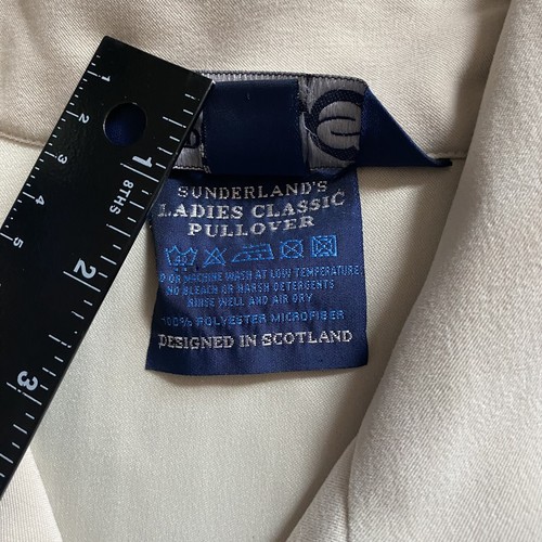 Giacca da golf Sunderland Scotland donna media M beige full zip tasche vintage - Foto 9 di 10