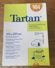 25 Tartan 904 Transparency Film A4 Clear Pink Strip Laser & Photocopier FREEPOST