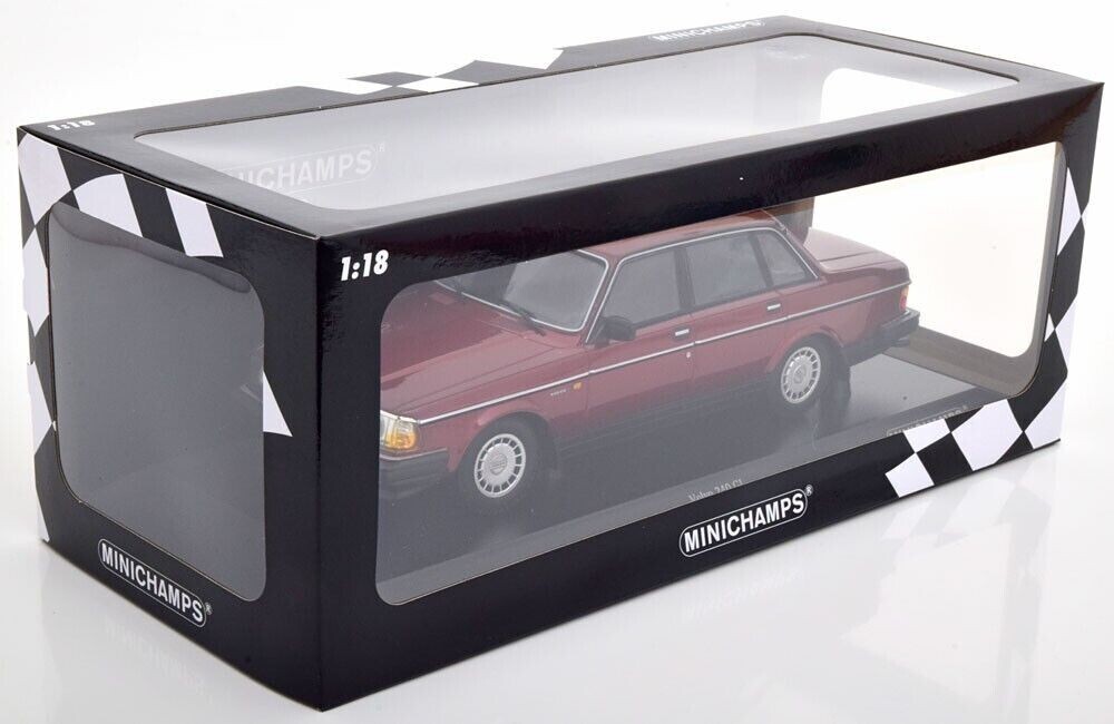 MINICHAMPS 1986 Volvo 240 GL Saloon Red metallic Color LE of