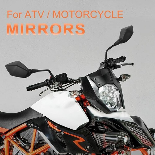 Universal Motorcycle ATV Scooter Handle Bar End Rear view Side Mirrors 7/8" 22mm - Picture 3 of 10