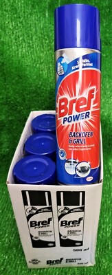 (9,50/l) 6x Bref Backofen & Grill Power Grillreiniger Kaminglas 500ml Versand 0 