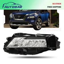Headlights For 2021 2022 2023 Nissan Rogue LED Headlamps Chrome Left Driver Side