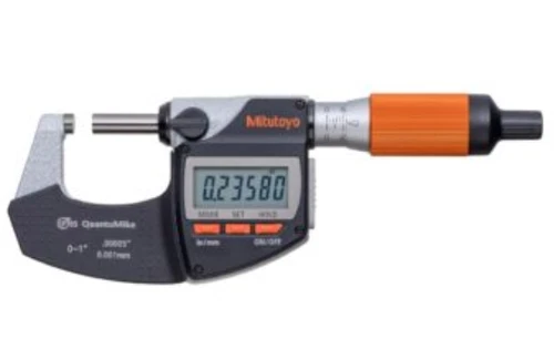 Mitutoyo 293-180-40 QuantuMike Digimatic Micrometer, 0-1"/0-25mm Range, .00005"
