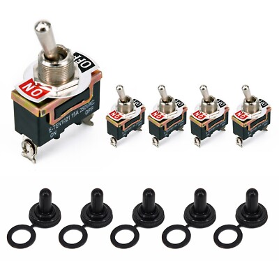 New 5PC 2 position ON-OFF Poweres Rocker Toggle 250V Kippschalter
