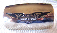 Harley Davidson Unisex Dress Belt Buckle Chrome Curved Bar Shield Wings