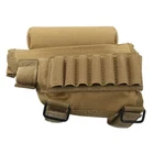 Tactical Rifle Ammo Holder Cheek Rest - Hunting & Shooting - Ambidextrous Khaki
