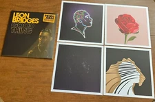 NEW Collector's Set of Leon Bridges Good Thing Vinyl LP Record + 4 TOUR PRINTS