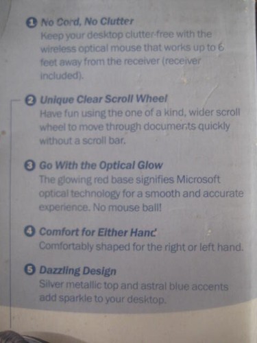 Microsoft Wireless Optical Scroll Mouse Blue Left or Right Hand K80-00004 NEW - Picture 10 of 17