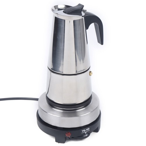Coffee Espresso Maker Stovetop Moka Pot 4/6/9 Cup Stainless Steel Coffee Maker - Picture 4 of 13