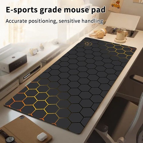 Large Size Gaming Mouse Pad Non-slip PC Desk Mat Keyboard Pad Computer Mouse -qe - Afbeelding 8 van 15